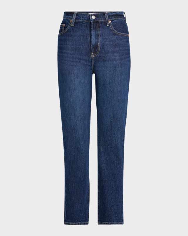 Bri High-Rise Slim Straight Jeans